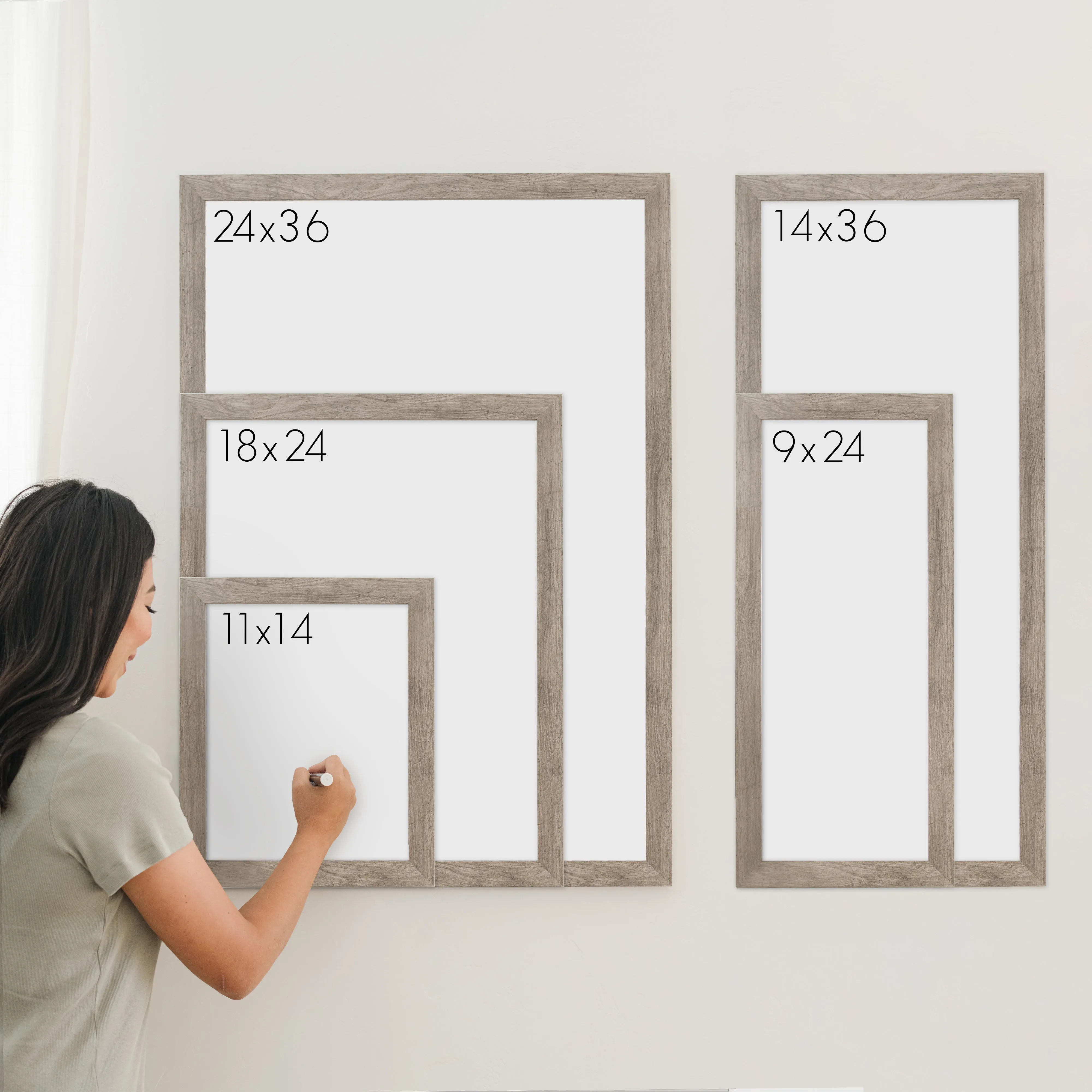 2 Person Framed Whiteboard Chore Chart  | Vertical Swanson