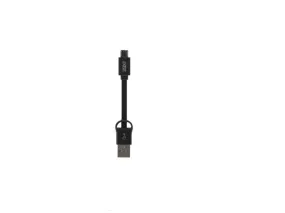 3sixT Clip & Sync Cable - Micro USB - 10cm - Black