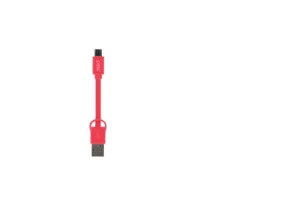 3SIXT Clip & Sync Cable - Micro USB - 10cm - Pink