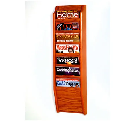 7 Pocket Wall Mount Magazine Rack