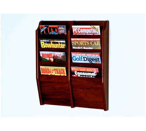 8 Pocket Wall Mount Magazine Rack