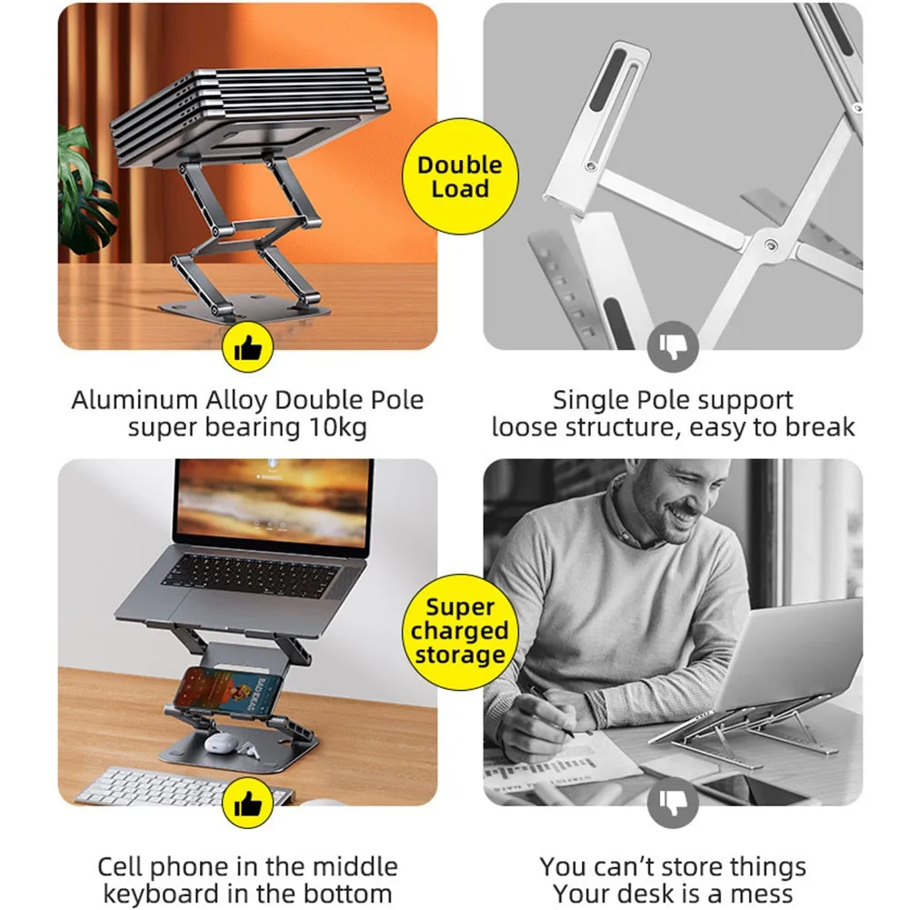 Adjustable 2 in 1 Notebook And Phone Stand