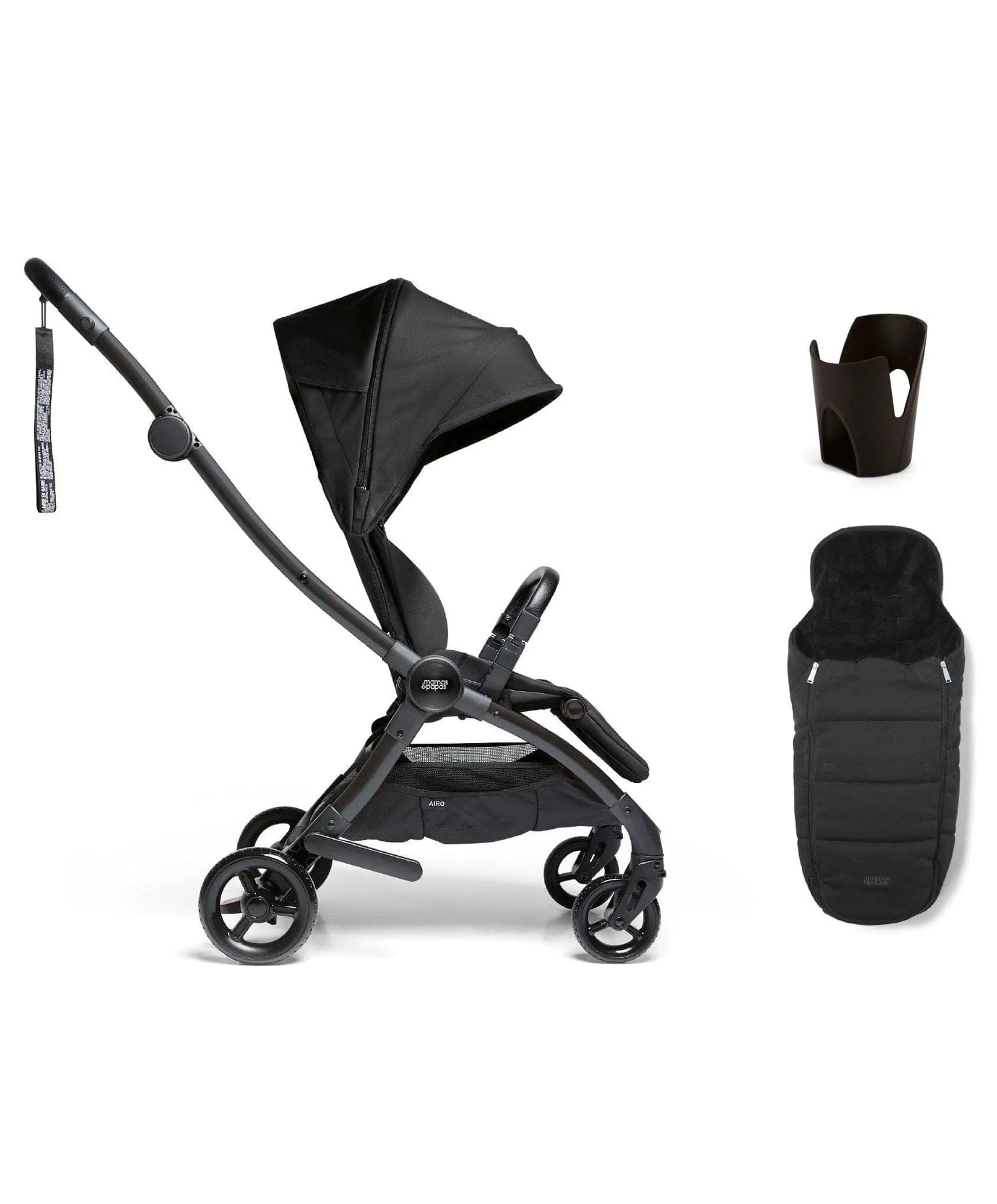 Airo Pushchair Starter Bundle (3 Pieces) - Black