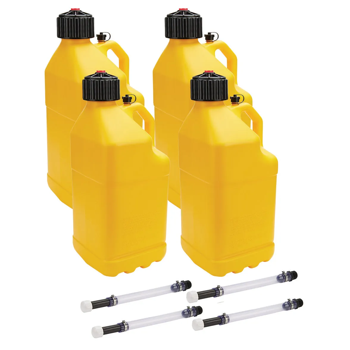 Allstar Performance 5 Gallon Utility Jugl w/ Filler Hose - Yellow (Case of 4)