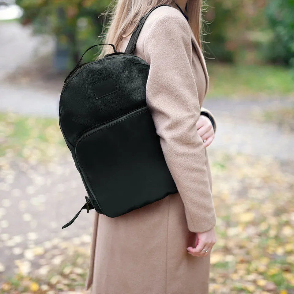 Authentic Black Leather Backpack | Leather Laptop Backpack