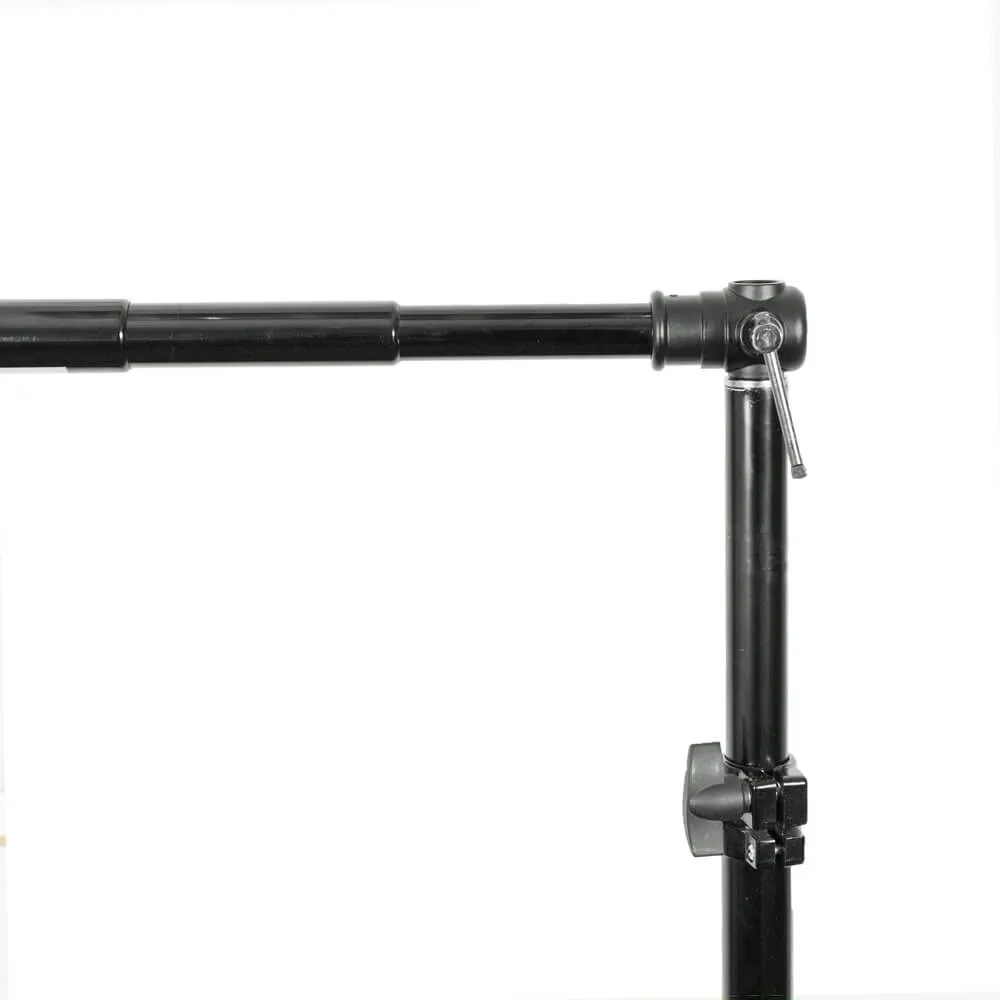 Background Support Kit Telescopic Stand   Black Muslin Backdrop