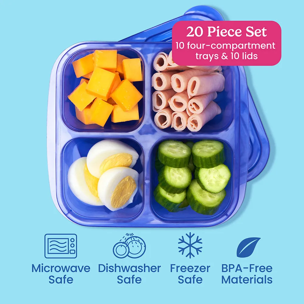 Bentgo Easyboxes 4-Compartment Snack Containers 20-Piece Set