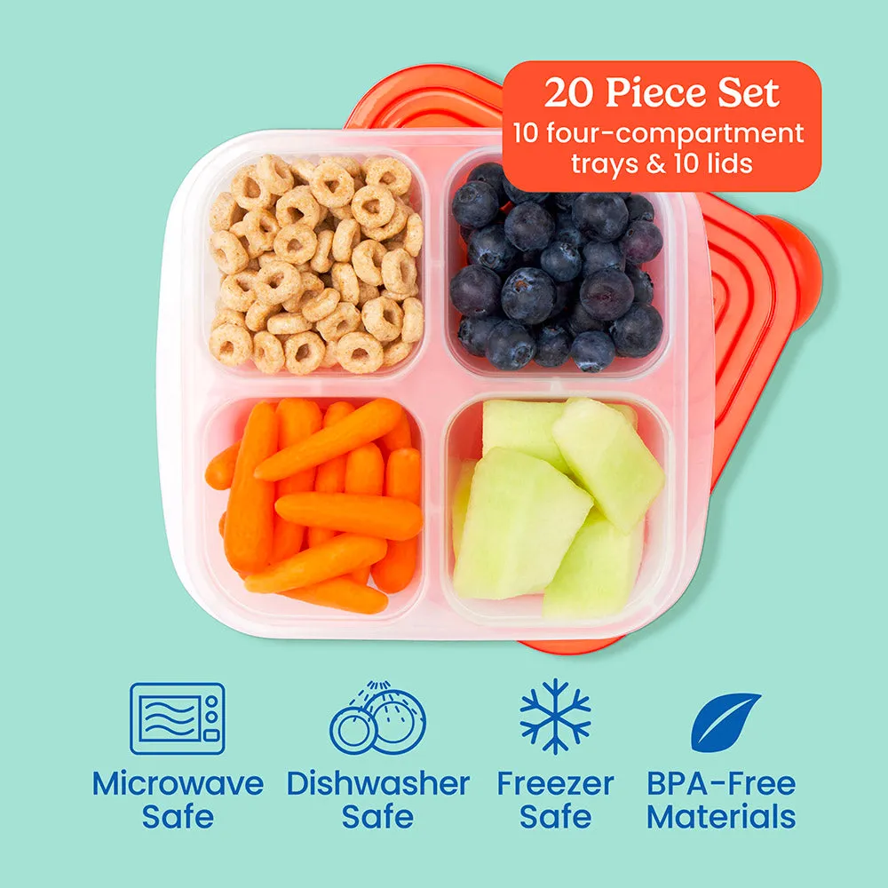 Bentgo Easyboxes 4-Compartment Snack Containers 20-Piece Set