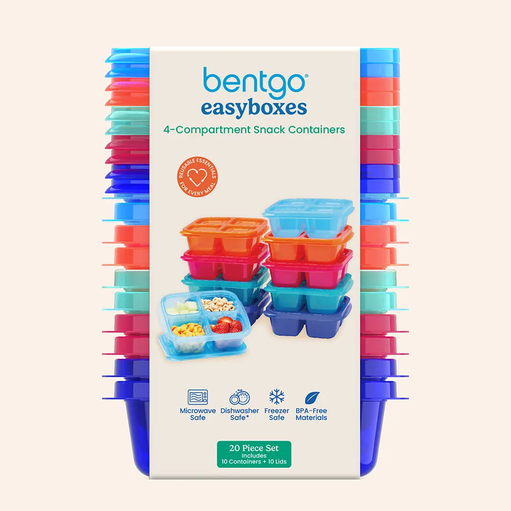 Bentgo Easyboxes 4-Compartment Snack Containers 20-Piece Set