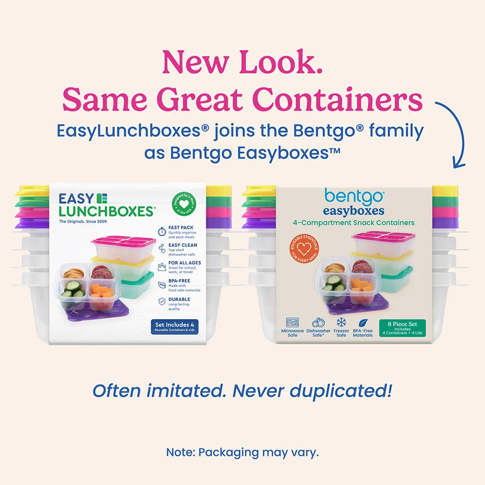 Bentgo Easyboxes 4-Compartment Snack Containers 8-Piece Set