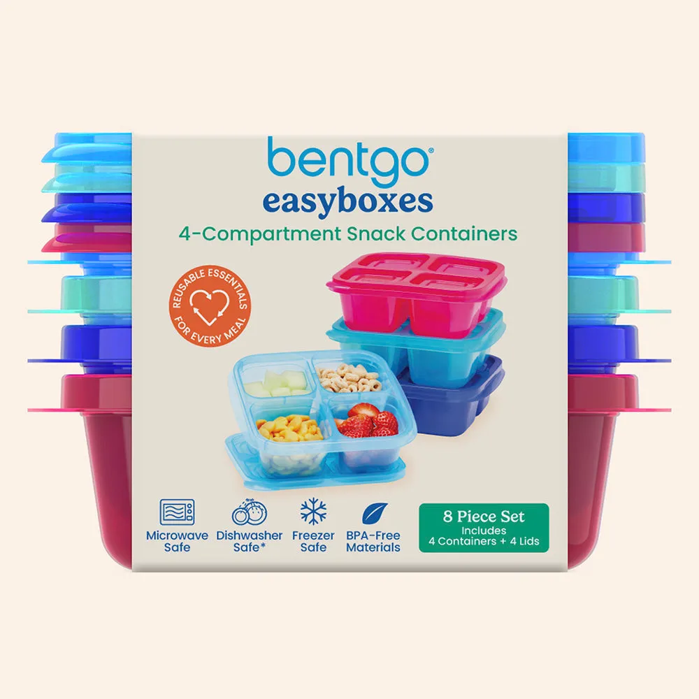 Bentgo Easyboxes 4-Compartment Snack Containers 8-Piece Set