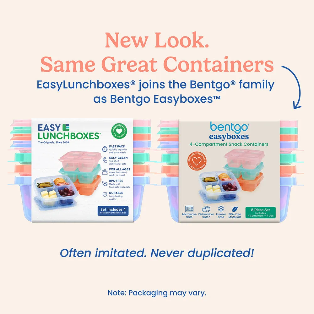 Bentgo Easyboxes 4-Compartment Snack Containers 8-Piece Set