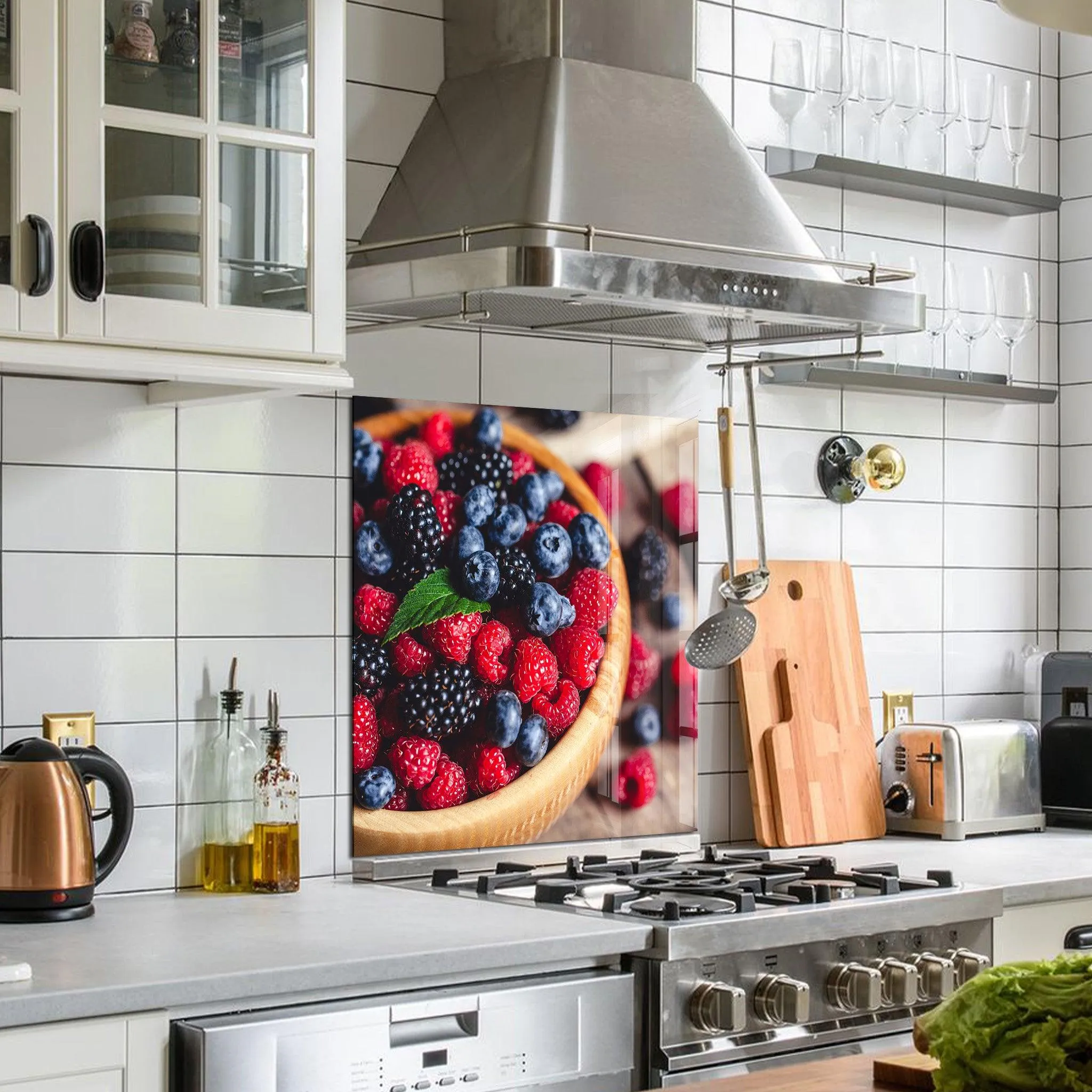 Berries | Glass Printed Backsplash for your Kitchen