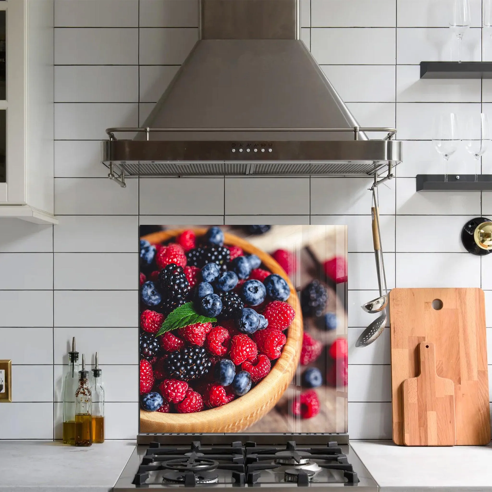 Berries | Glass Printed Backsplash for your Kitchen