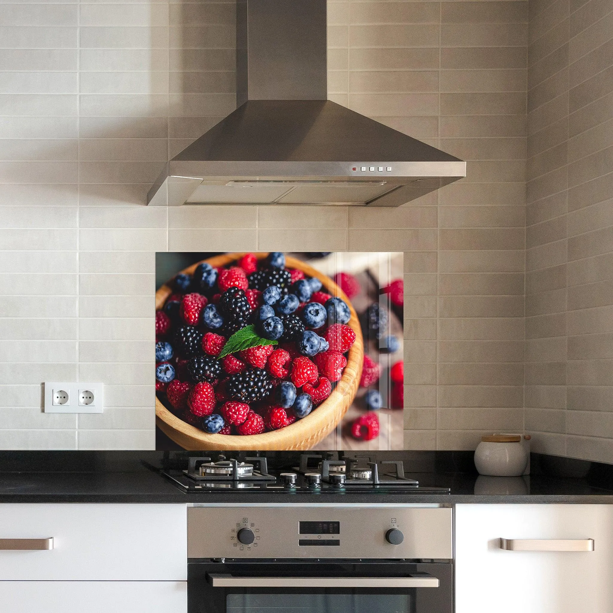 Berries | Glass Printed Backsplash for your Kitchen