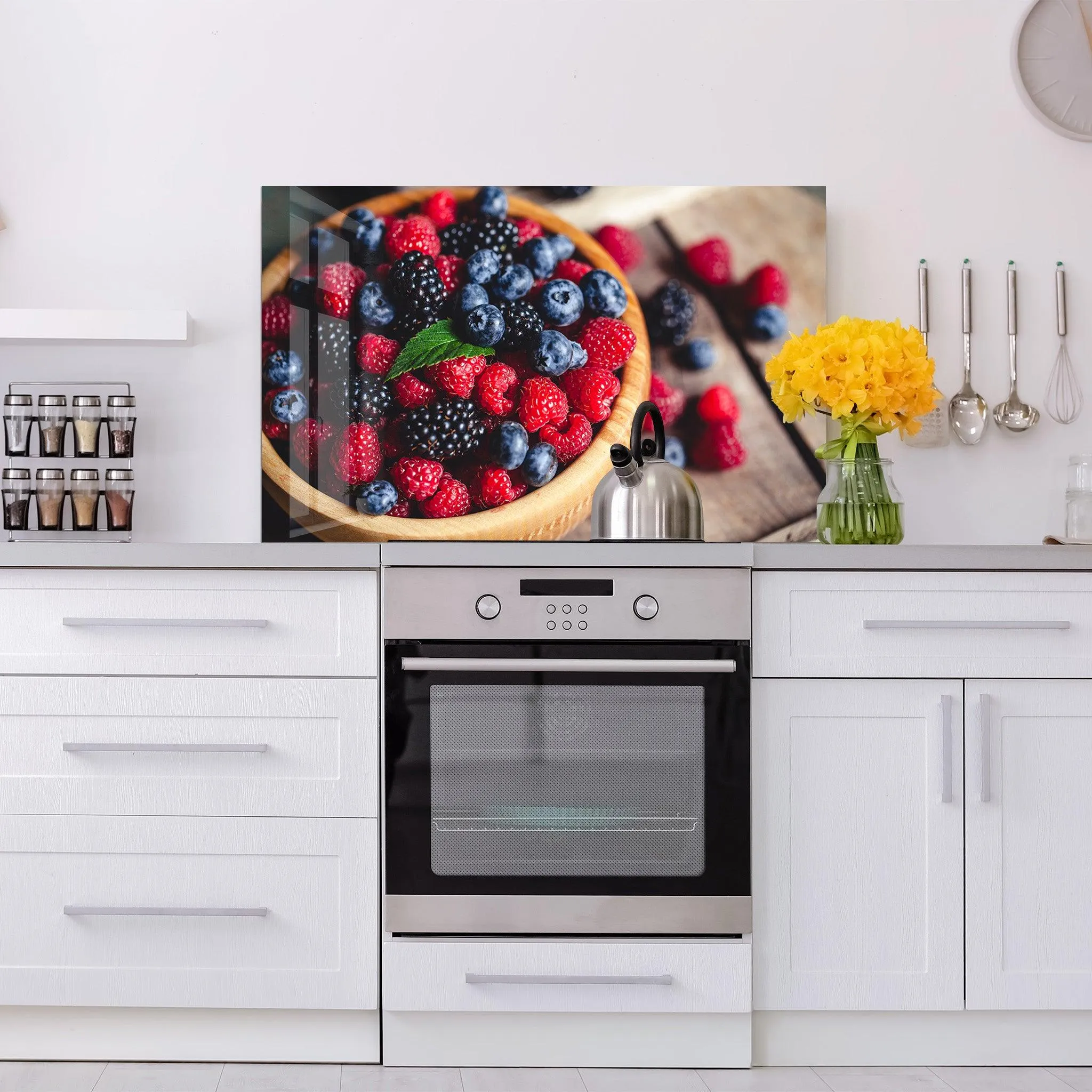 Berries | Glass Printed Backsplash for your Kitchen