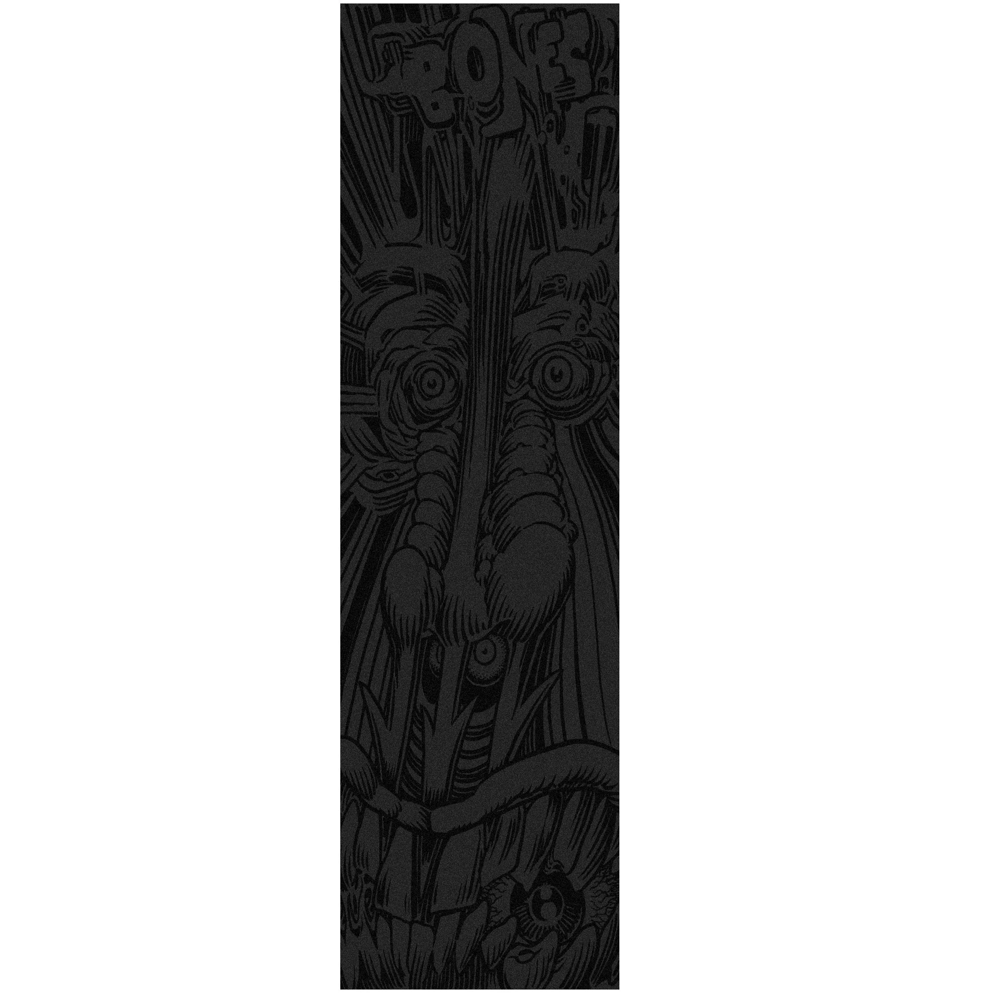 Bones Forked Single Sheet Griptape 9"x33" - Black