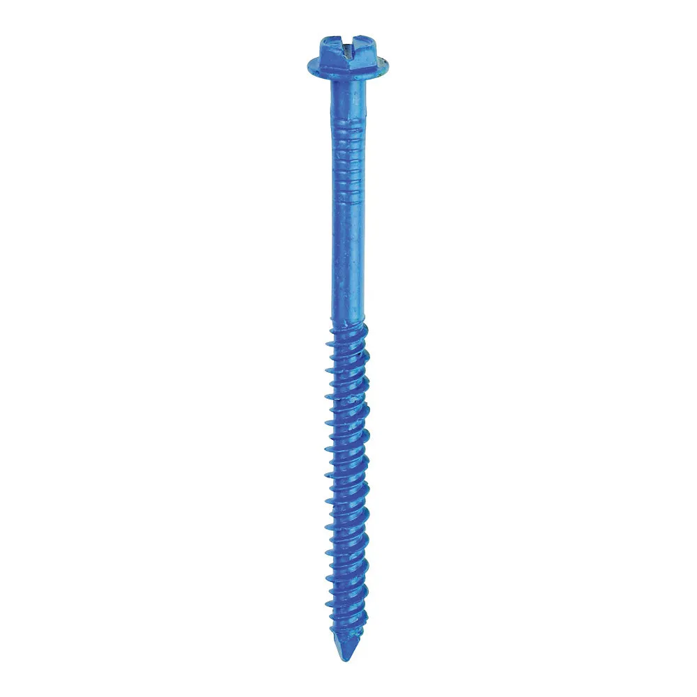 Buildex Tapcon 24300 Screw Anchor, Hex Drive, Steel, Climaseal