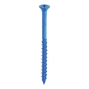 Buildex Tapcon 24360 Screw Anchor, Flat Head, Phillips Drive, Steel, Climaseal