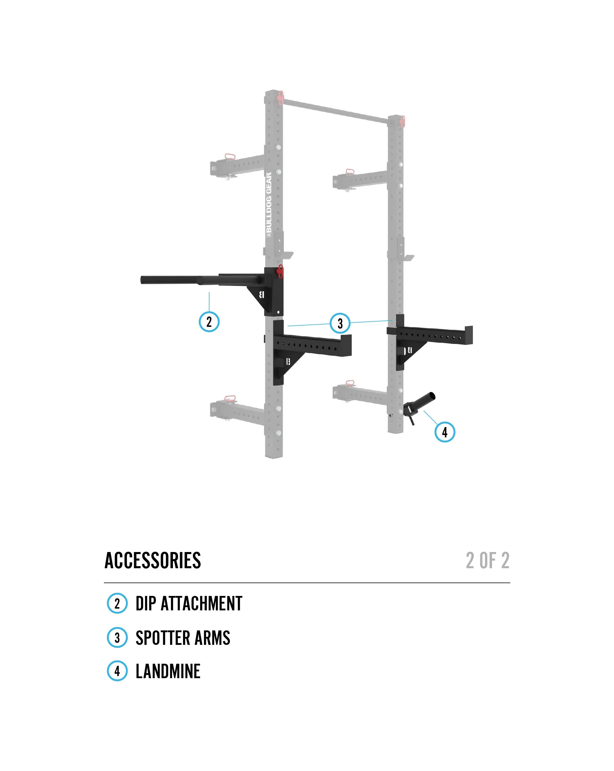 Bulldog Gear - MLWM - Black Wall Mounted Folding Rack With Adjustable Pull Up Bar