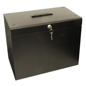 Cathedral Metal File Box Home Office A4 Black A4BK