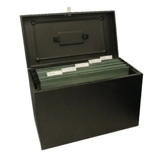 Cathedral Metal File Box Home Office A4 Black A4BK