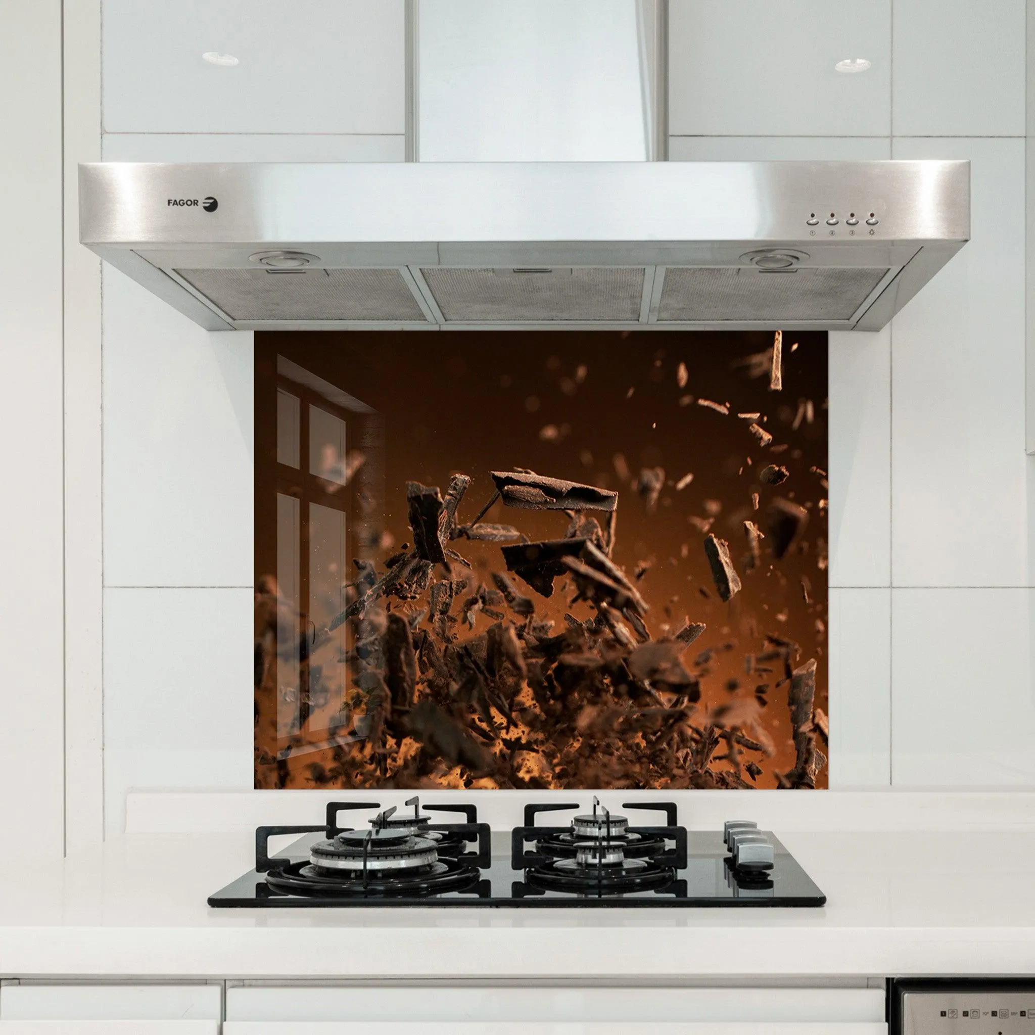 Chocolate | Glass Printed Backsplash for your Kitchen