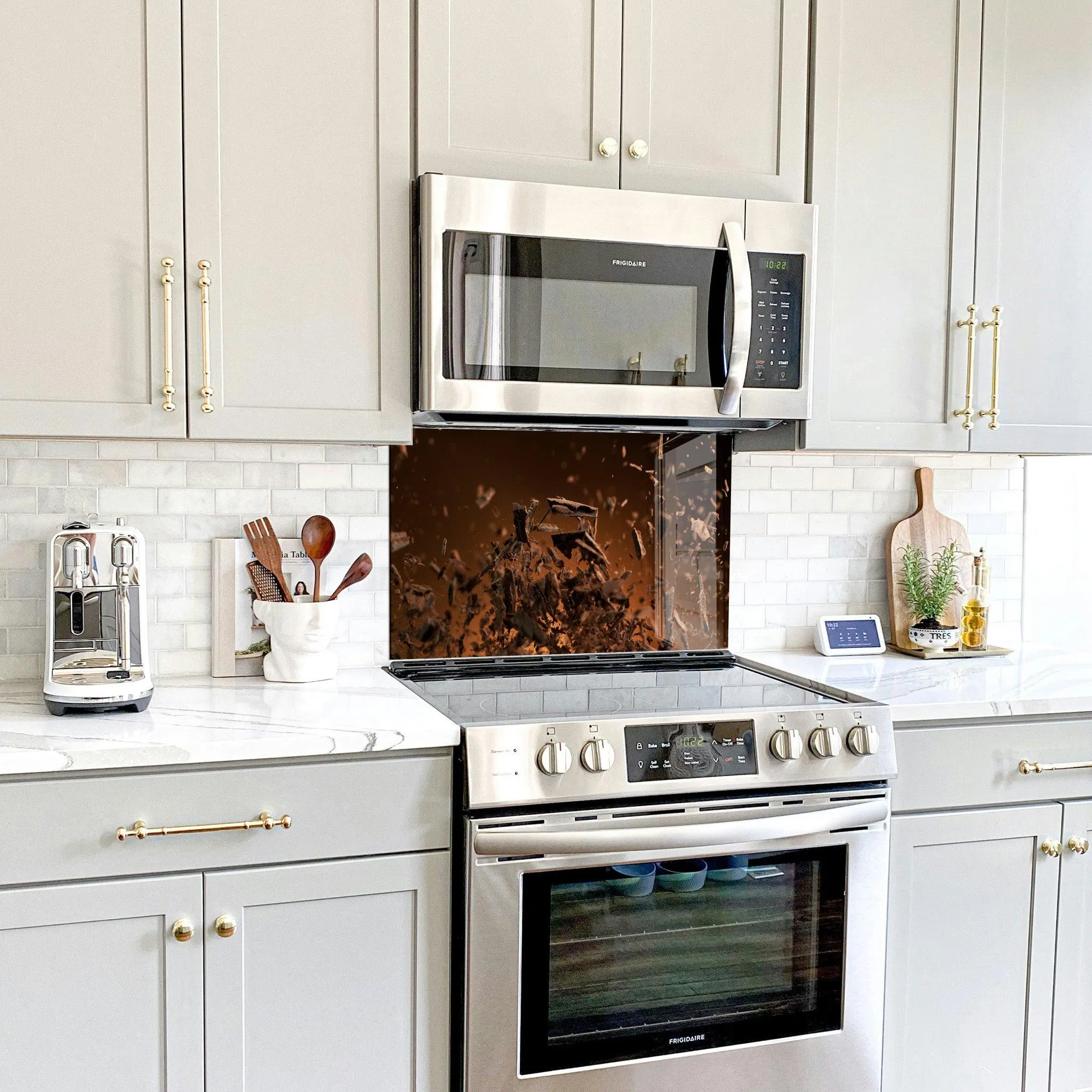 Chocolate | Glass Printed Backsplash for your Kitchen