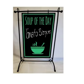 Countertop Dry Erase Sign with Stand Custom