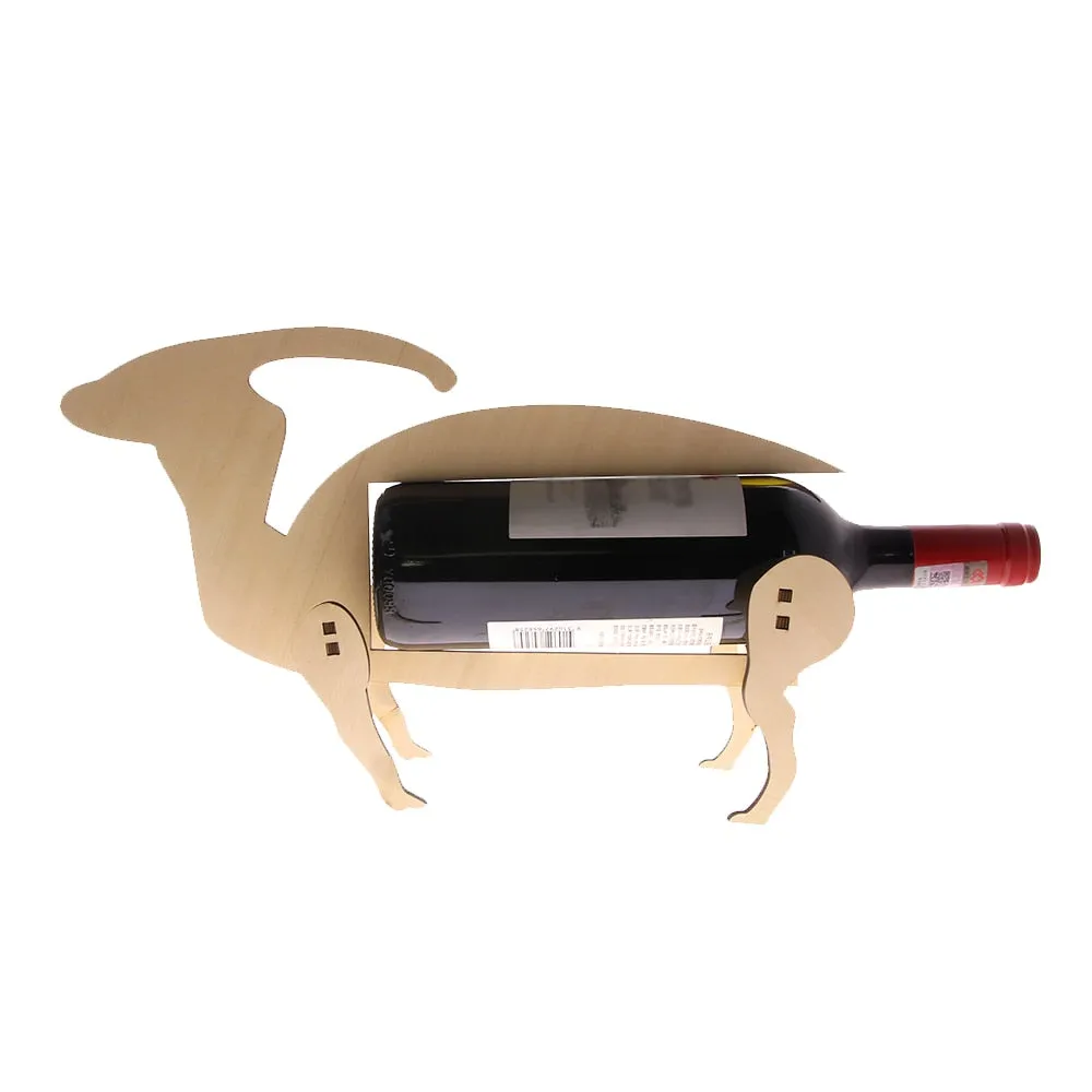 Creative Dinosaur  Rack Parasaur  Bottle Holder Wooden Parasaurolophus Modern  Storage