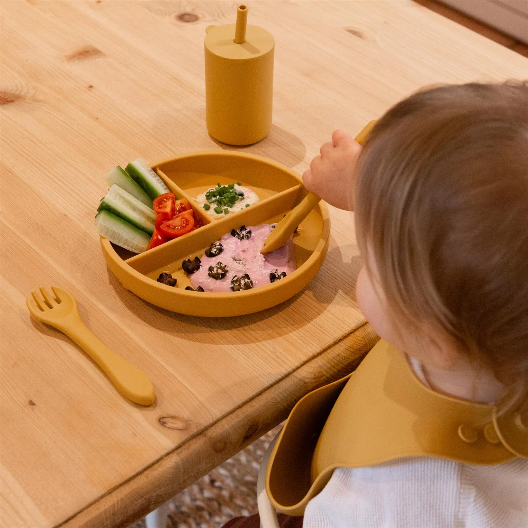 Divided Silicone Baby and children's Suction Plate