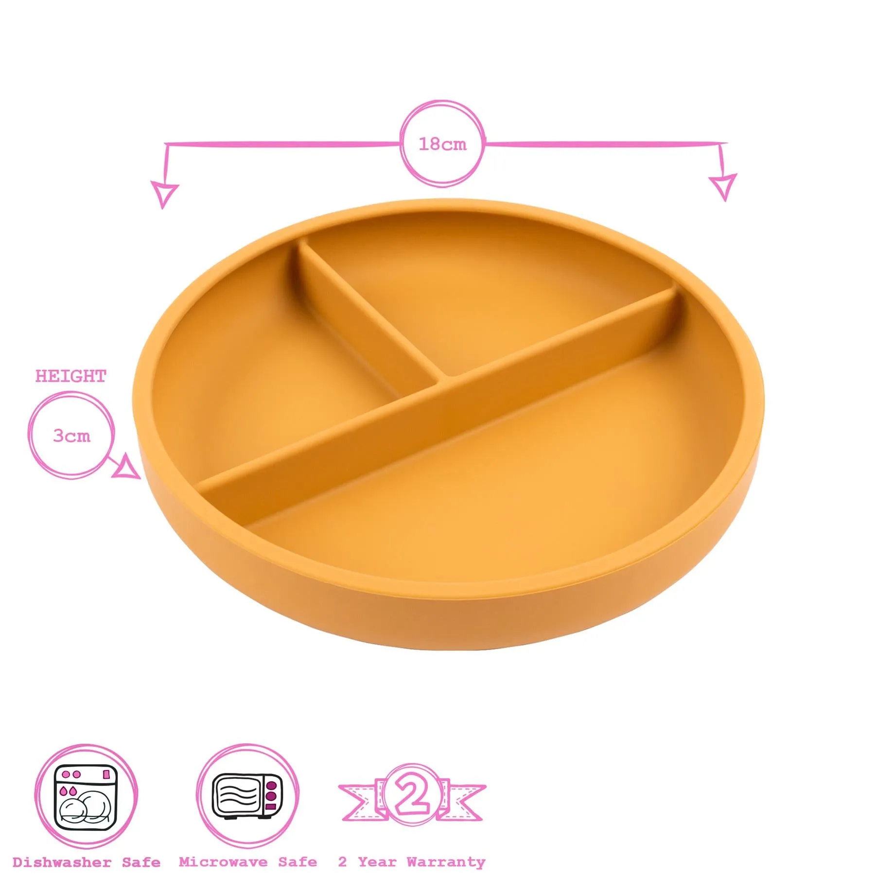 Divided Silicone Baby and children's Suction Plate