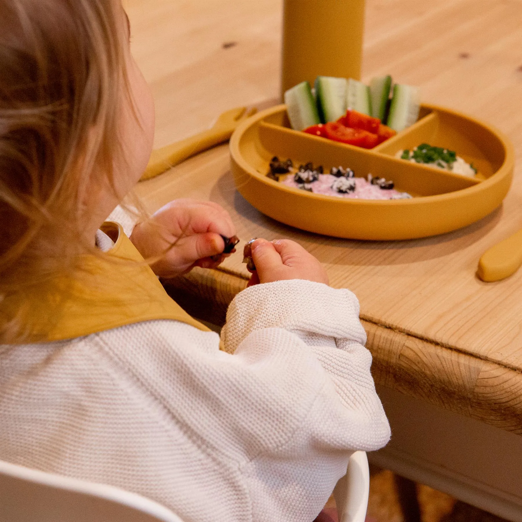 Divided Silicone Baby and children's Suction Plate