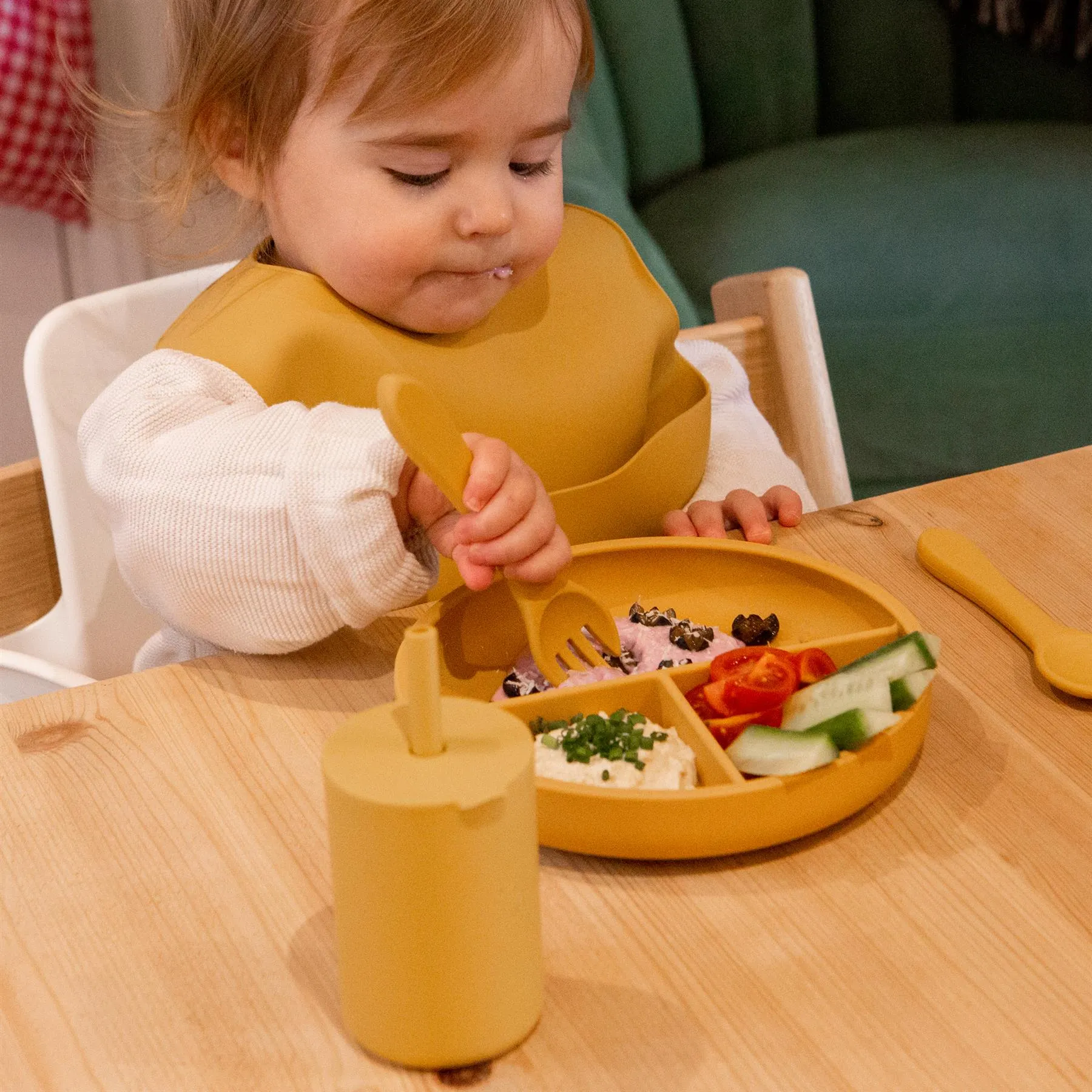 Divided Silicone Baby and children's Suction Plate