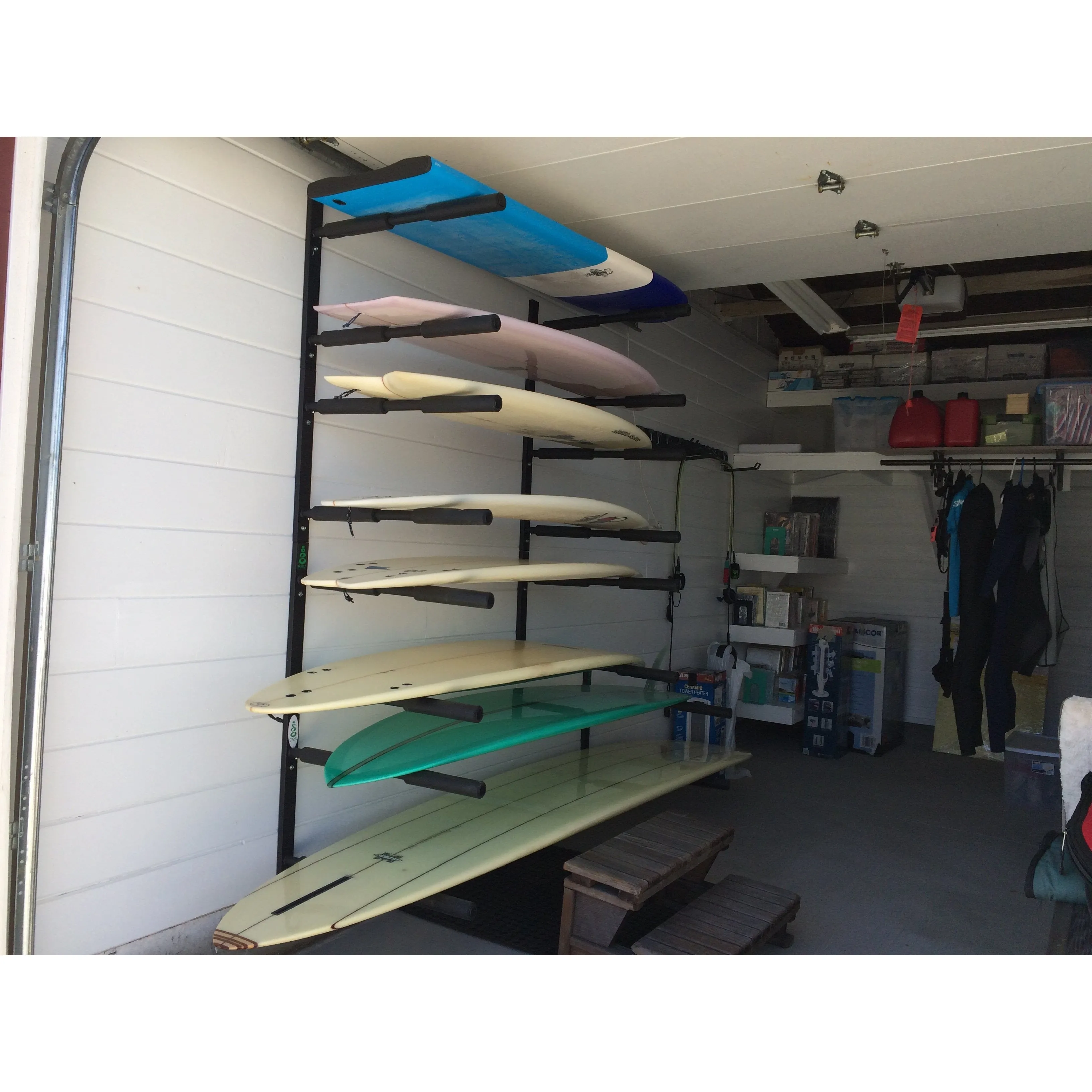 Double SUP & Longboard Paddleboard Wall Storage Rack