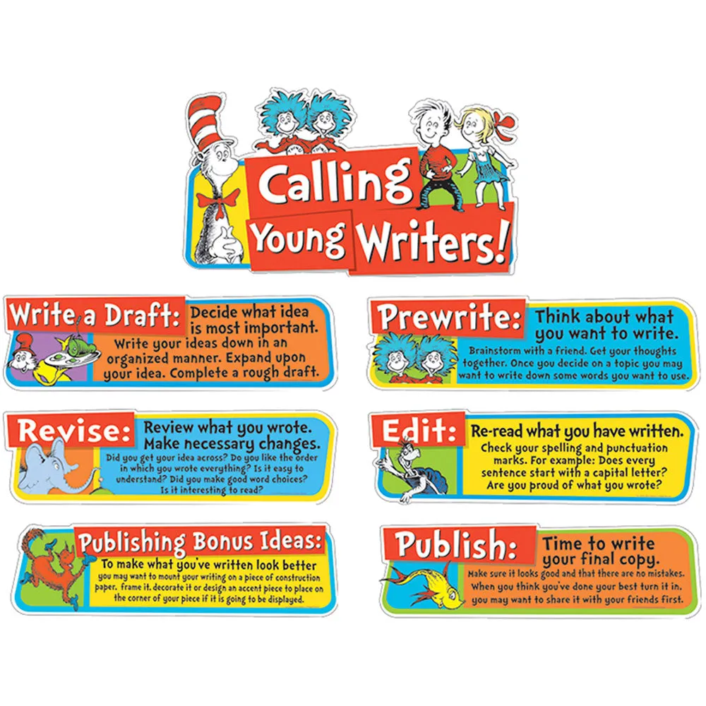 Dr Seuss Writing Tips Mini Bulletin Board Set