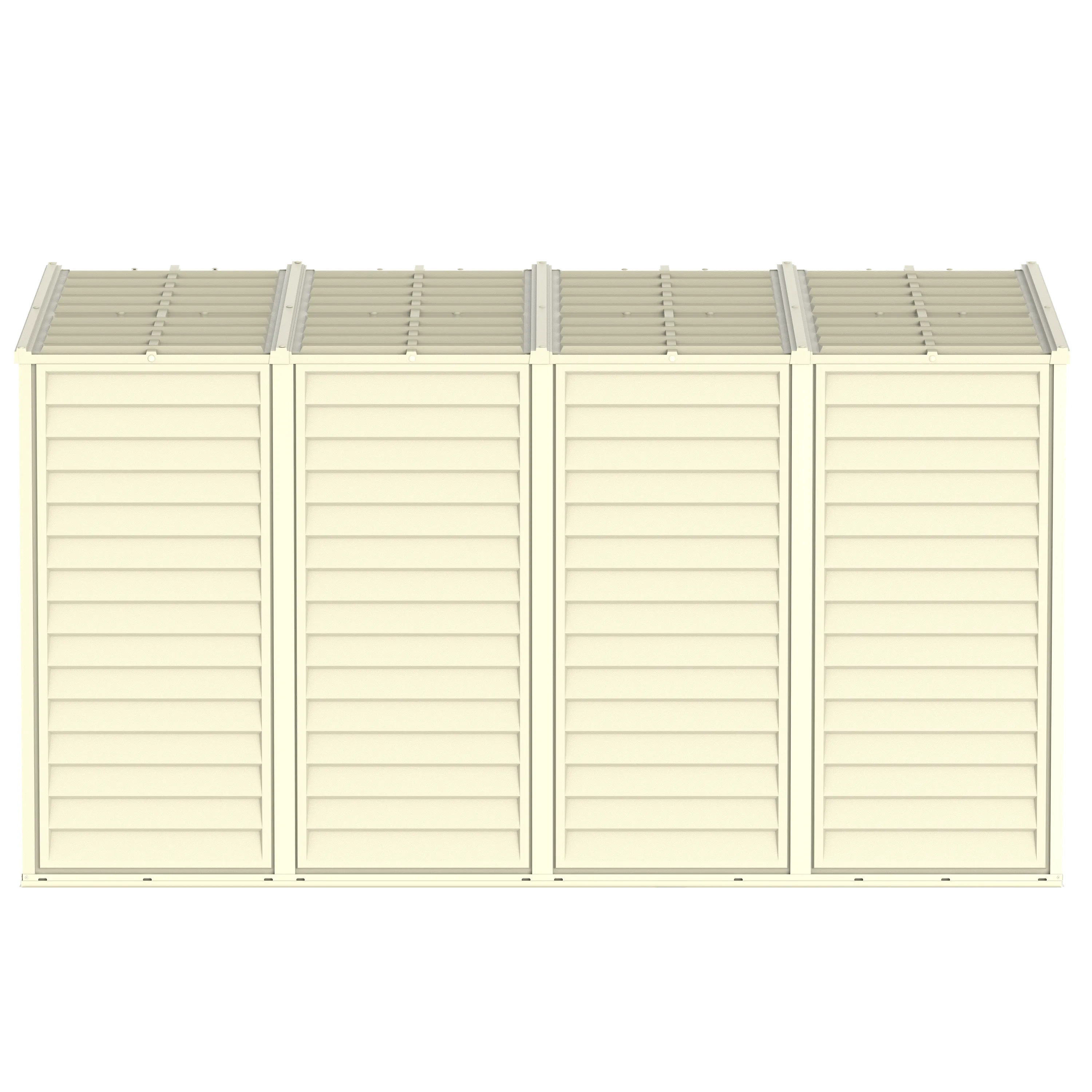 Duramax 4ft x 10ft Sidemate Vinyl Resin Outdoor Storage Shed With Foundation Kit