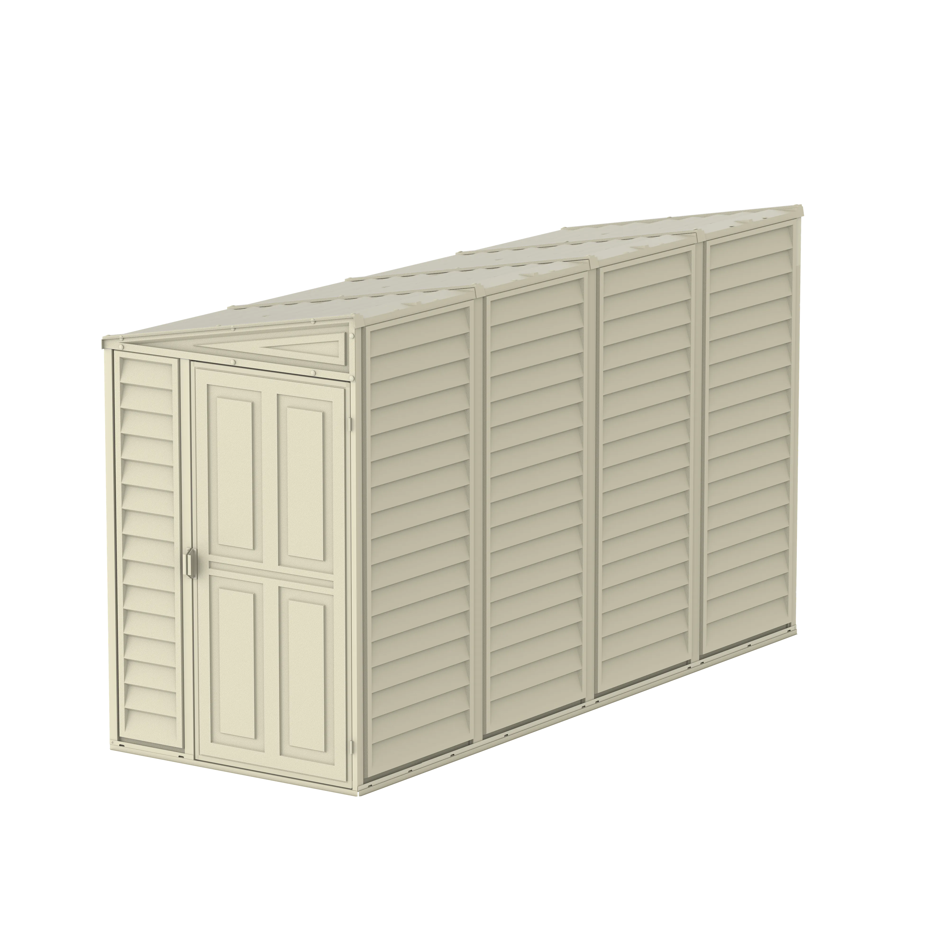 Duramax 4ft x 10ft Sidemate Vinyl Resin Outdoor Storage Shed With Foundation Kit