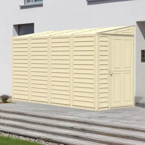 Duramax 4ft x 10ft Sidemate Vinyl Resin Outdoor Storage Shed With Foundation Kit