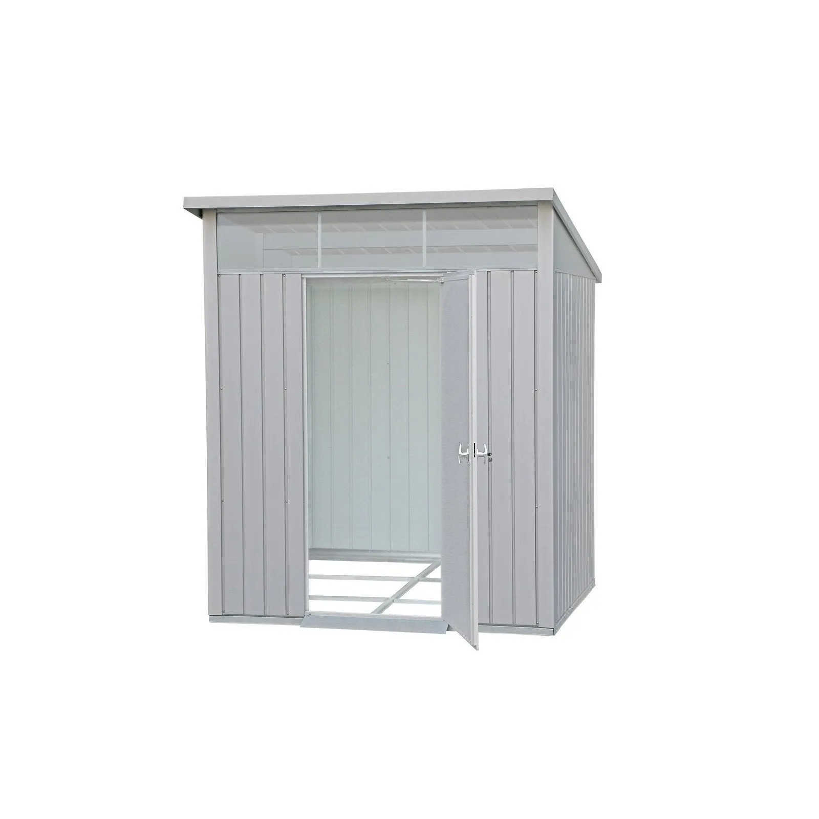 Duramax 6ft x 5ft Palladium Premier Metal Shed - Light Gray