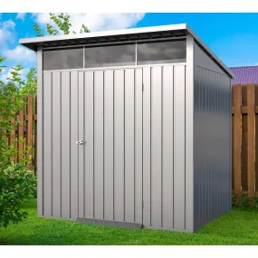 Duramax 6ft x 5ft Palladium Premier Metal Shed - Light Gray