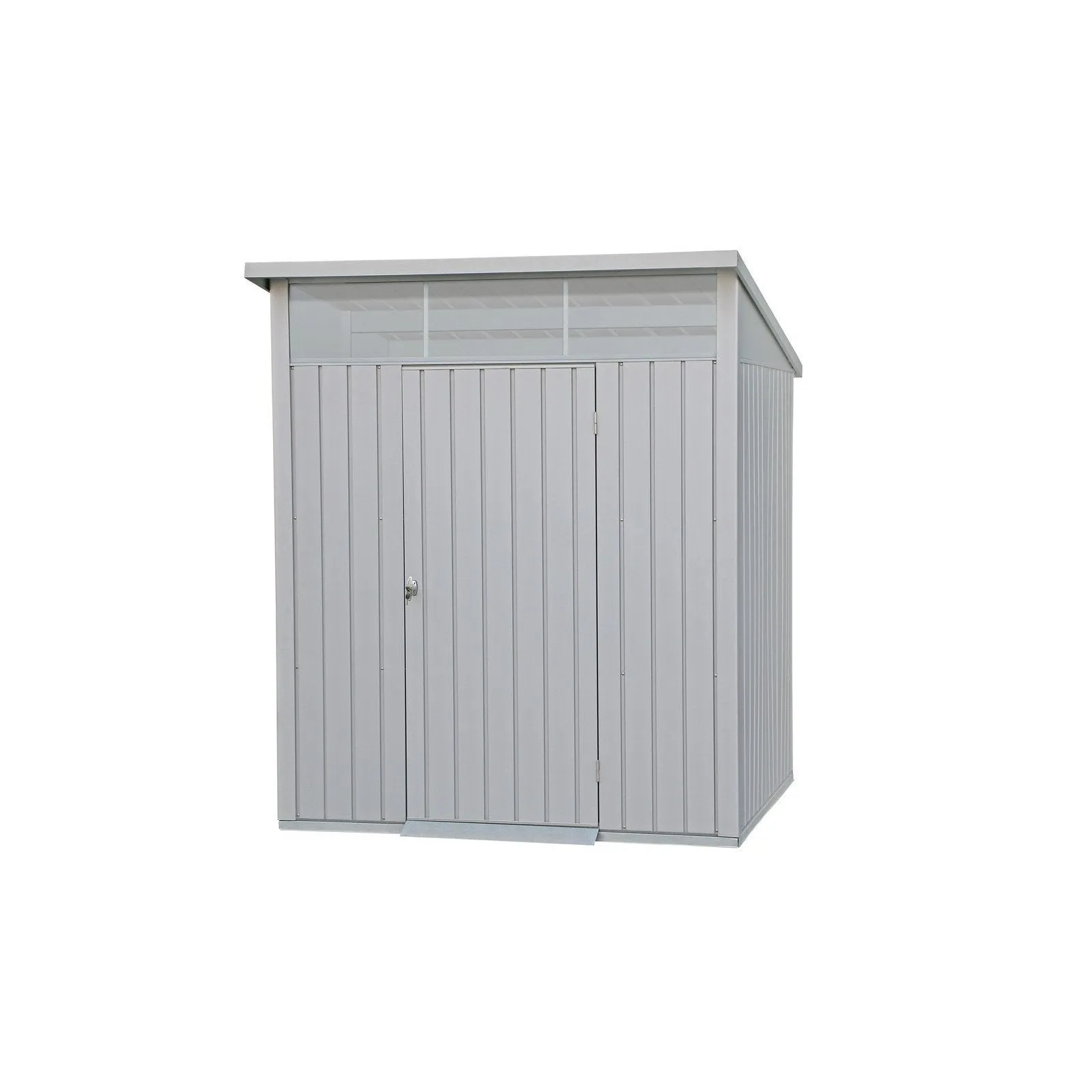 Duramax 6ft x 5ft Palladium Premier Metal Shed - Light Gray