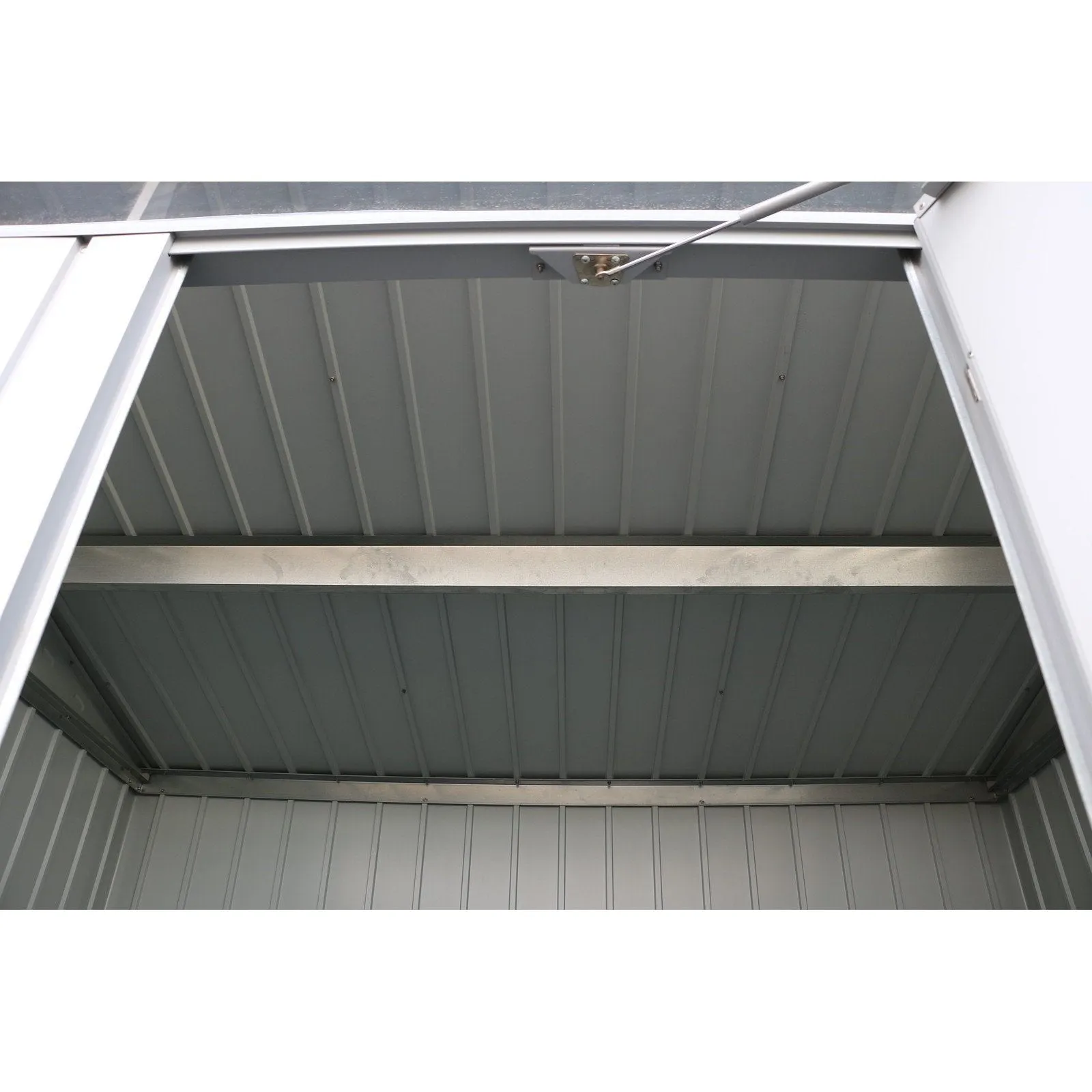 Duramax 6ft x 5ft Palladium Premier Metal Shed - Light Gray