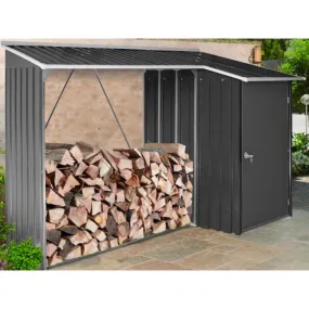 Duramax 8ft x 3ft Metal WoodStore Combo Green