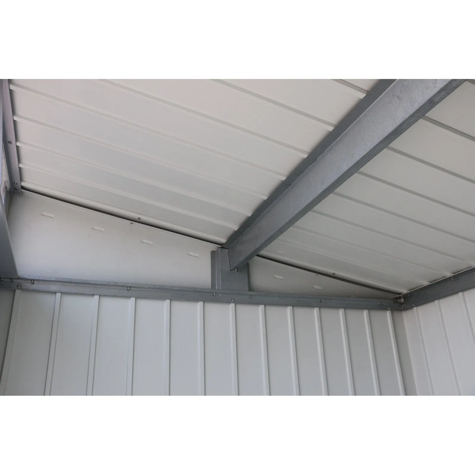 Duramax 8ft x 6ft Palladium Premier Metal Shed Light Gray