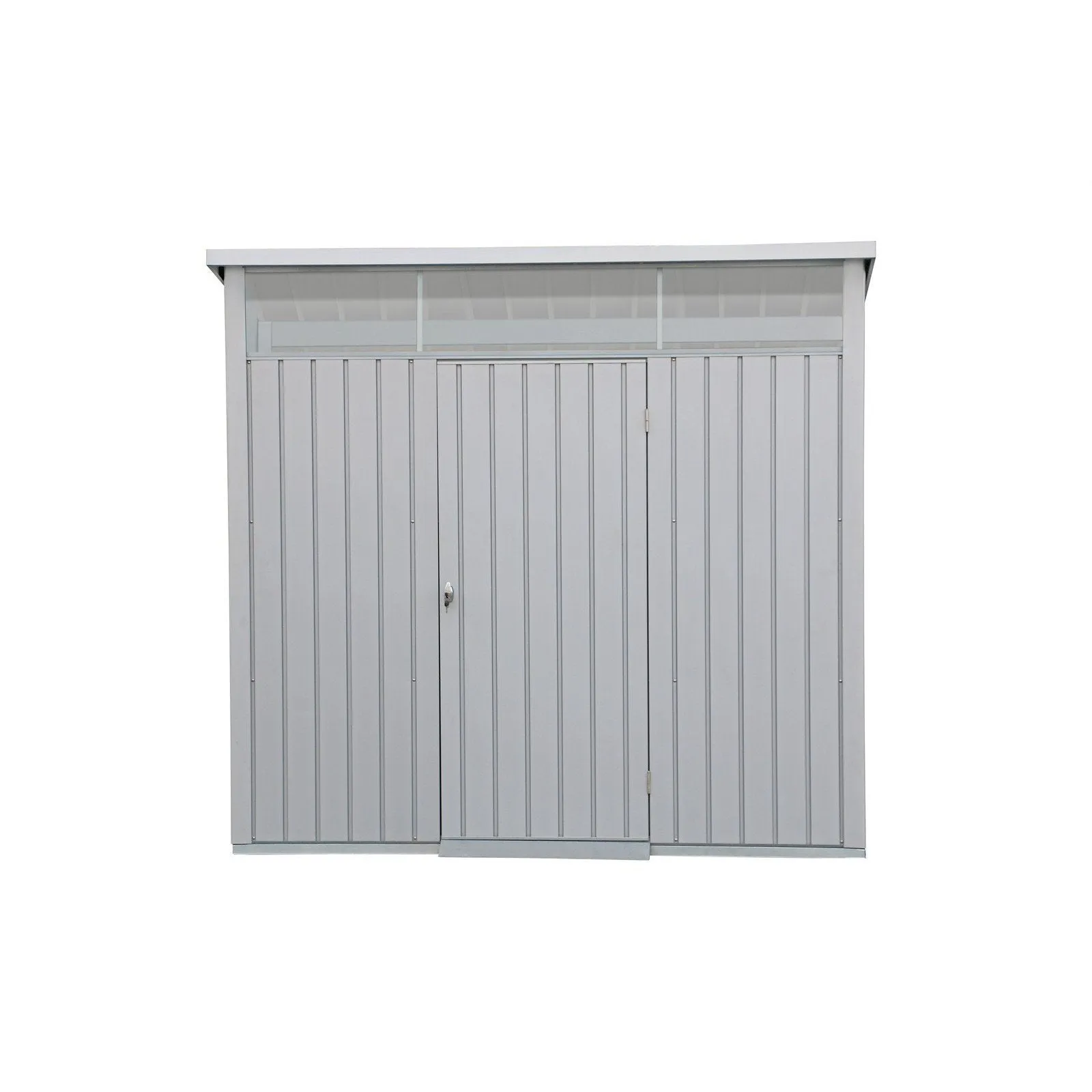 Duramax 8ft x 6ft Palladium Premier Metal Shed Light Gray