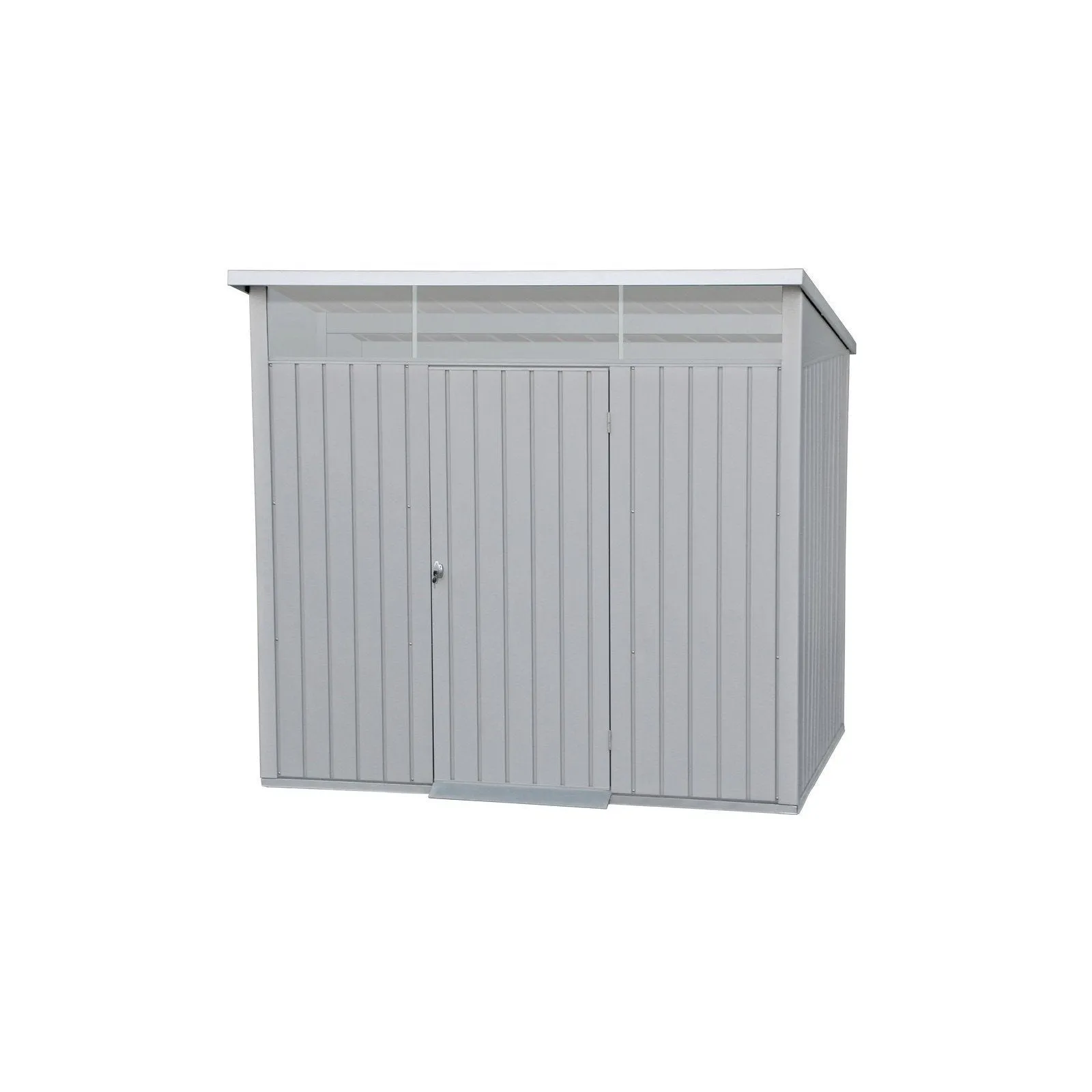 Duramax 8ft x 6ft Palladium Premier Metal Shed Light Gray