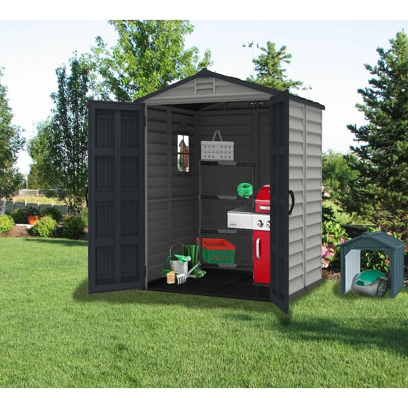 DuraMax Plus 6ft x6ft Storemate Vinyl Shed with Molded Floor