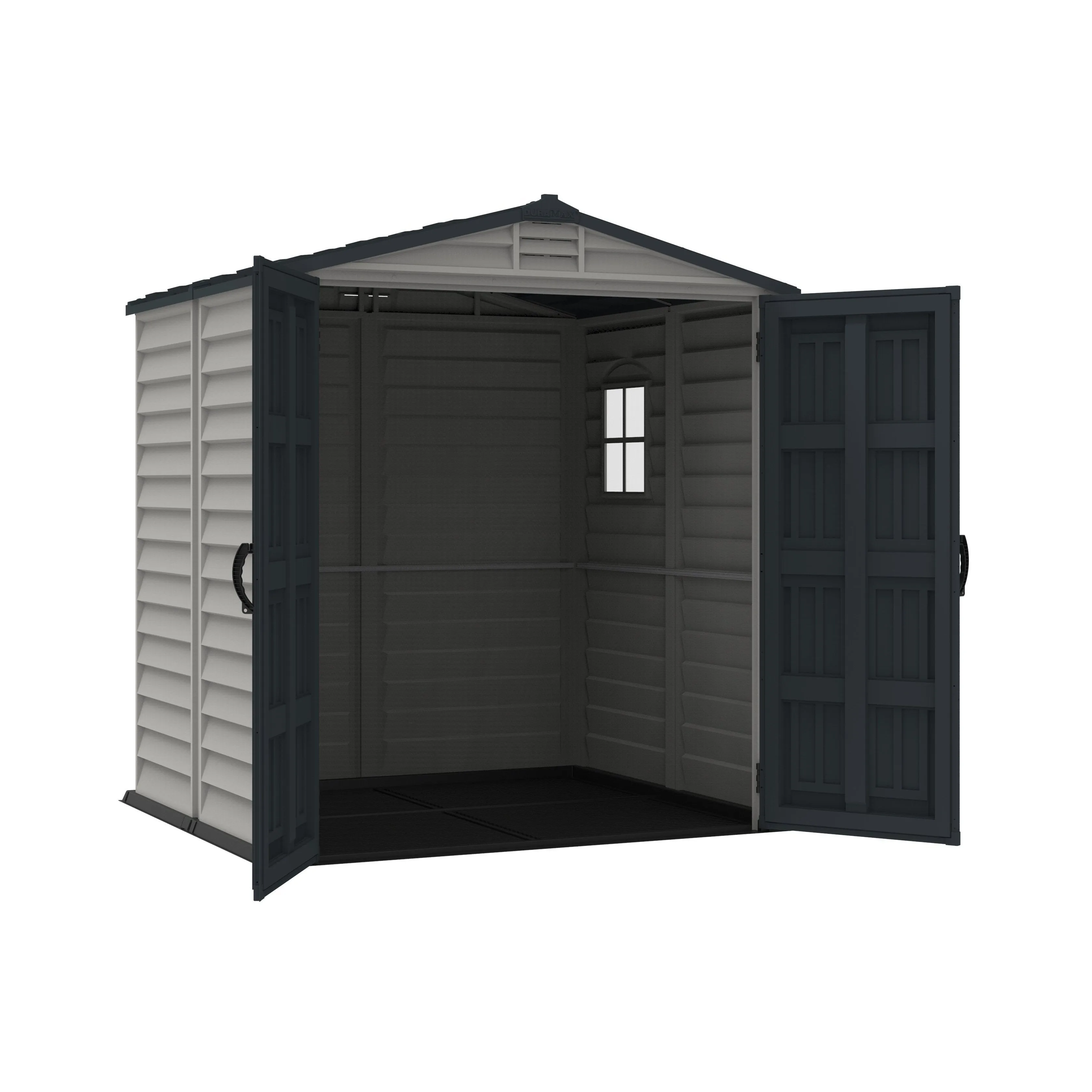 DuraMax Plus 6ft x6ft Storemate Vinyl Shed with Molded Floor