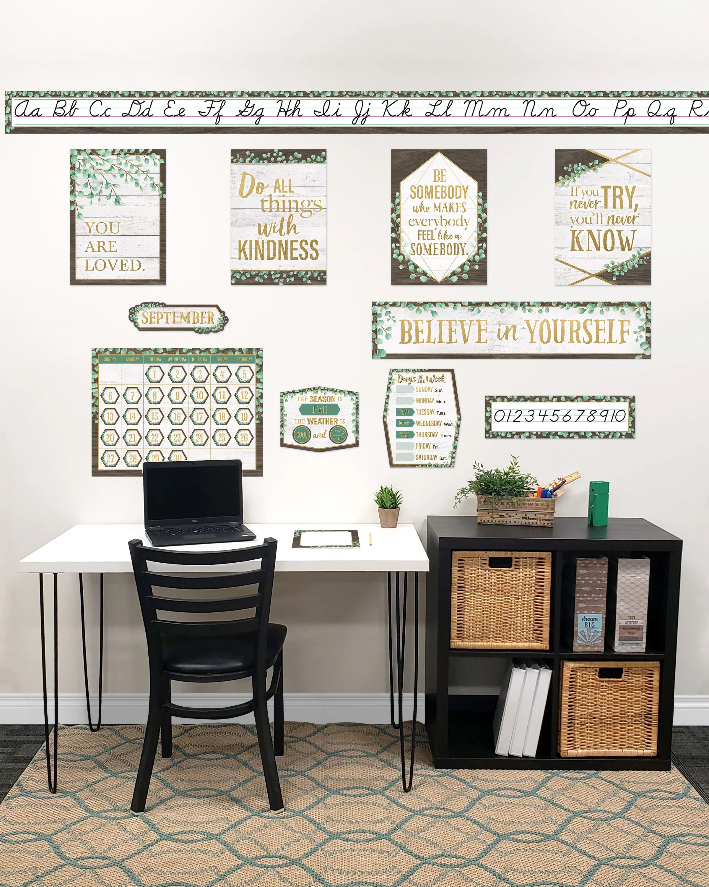 Eucalyptus Classroom At Home Décor Kit